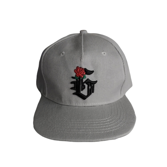 Grizzly Other - RARE Silver Gray Grizzly Griptape Snapback Embroidered G with Rose Emblem OSFA